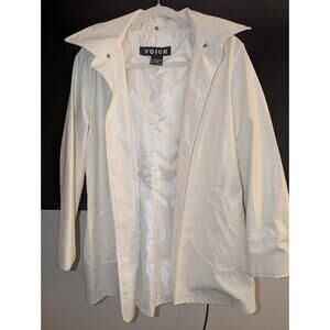Voice 90's Y2K Rain Jacket Women's Size Large In White
